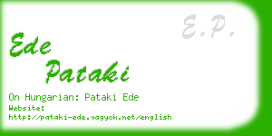 ede pataki business card